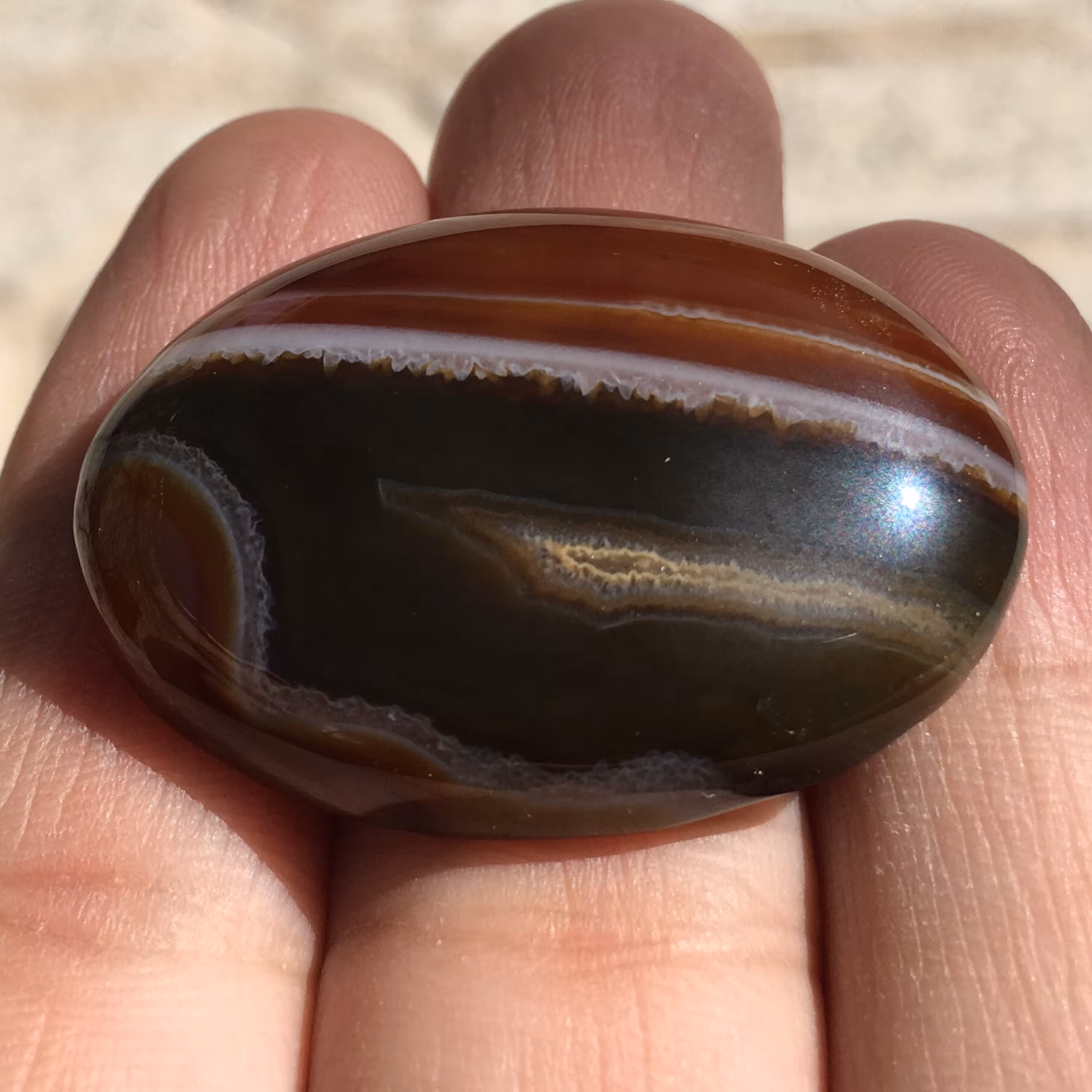 نگین عقیق بسیار زیبا و درشت سلیمانی