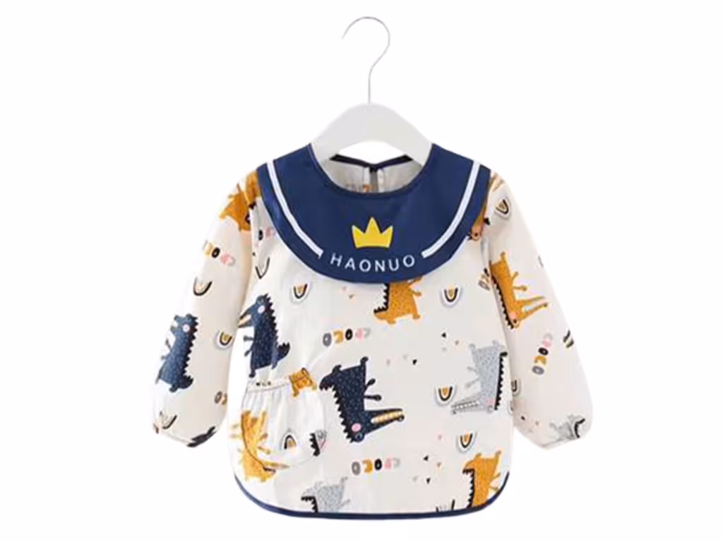 پیشبند آستین دار و طرحدار کودک