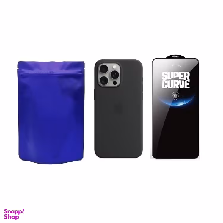 کاور گوشی موبایل مدل M-B Silicon مناسب اپل iPhone 14 Pro به همراه محافظ صفحه نمایش Super Curve