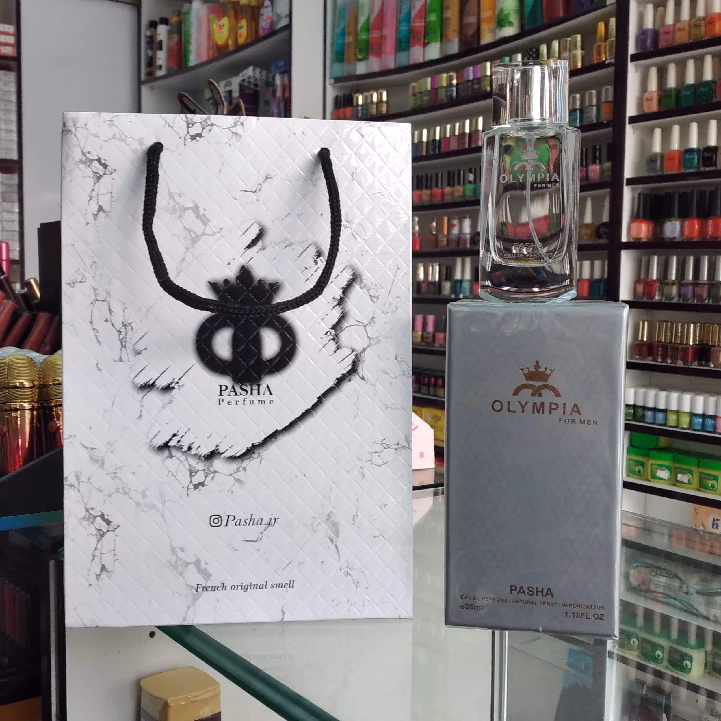 عطر جیبی مردانه پاشا مدل Olympia حجم 35 میلی لیتر