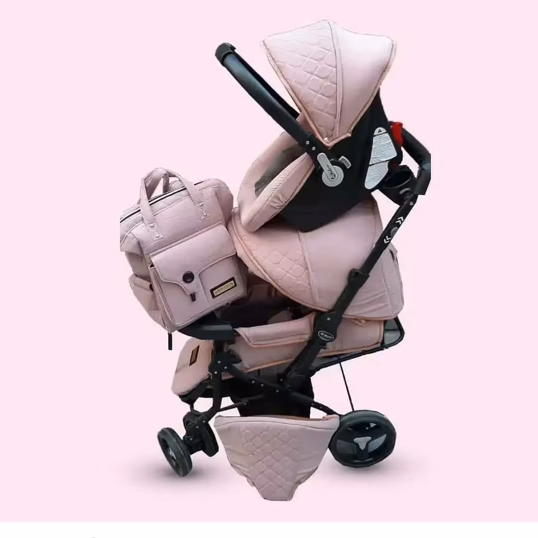 سرویس کالسکه چهار تکه نوزاد مارک بیبی لایک اسکلت دلیجان