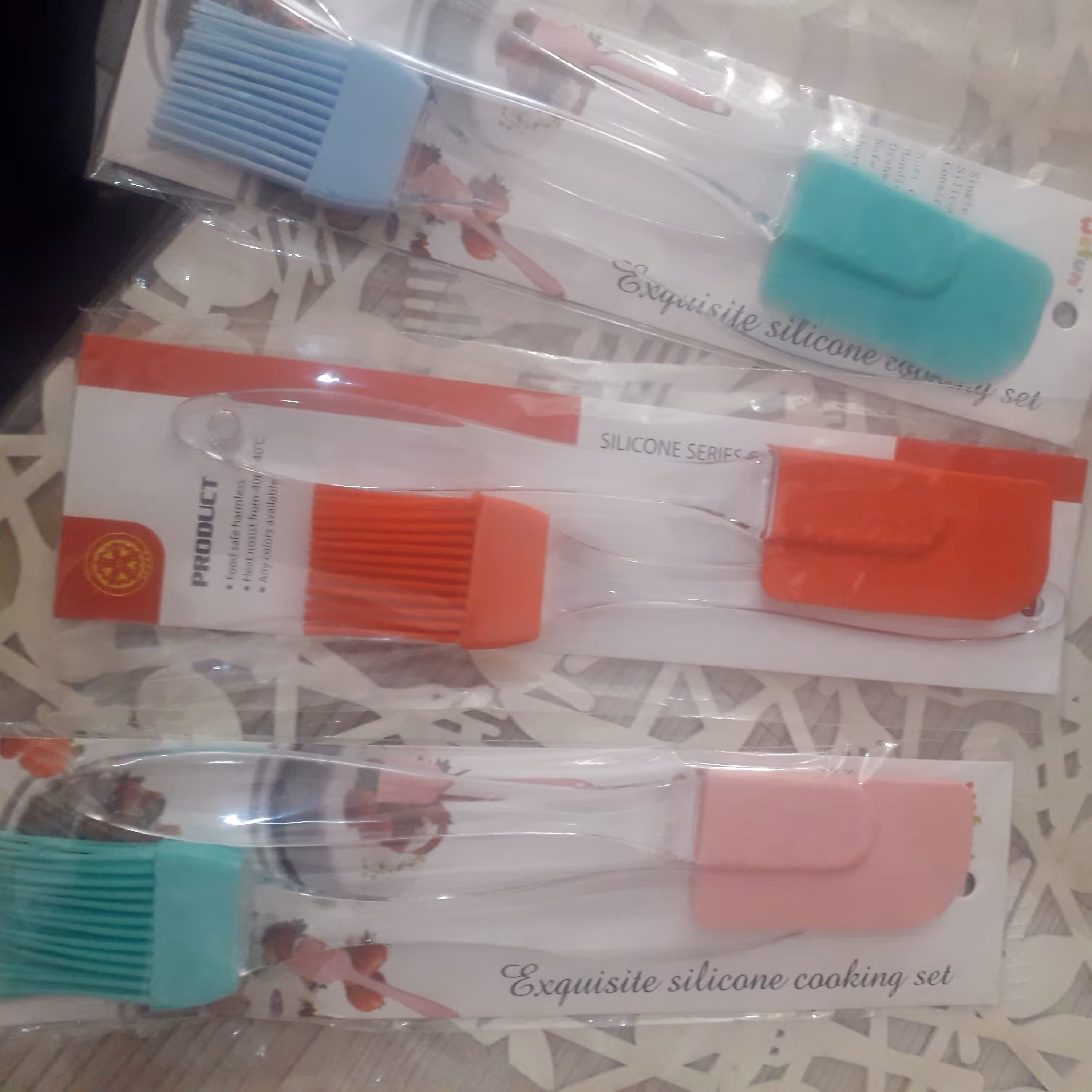 برس و لیسک سلیکونی دسته اکرولیک در بسته 2 عددی