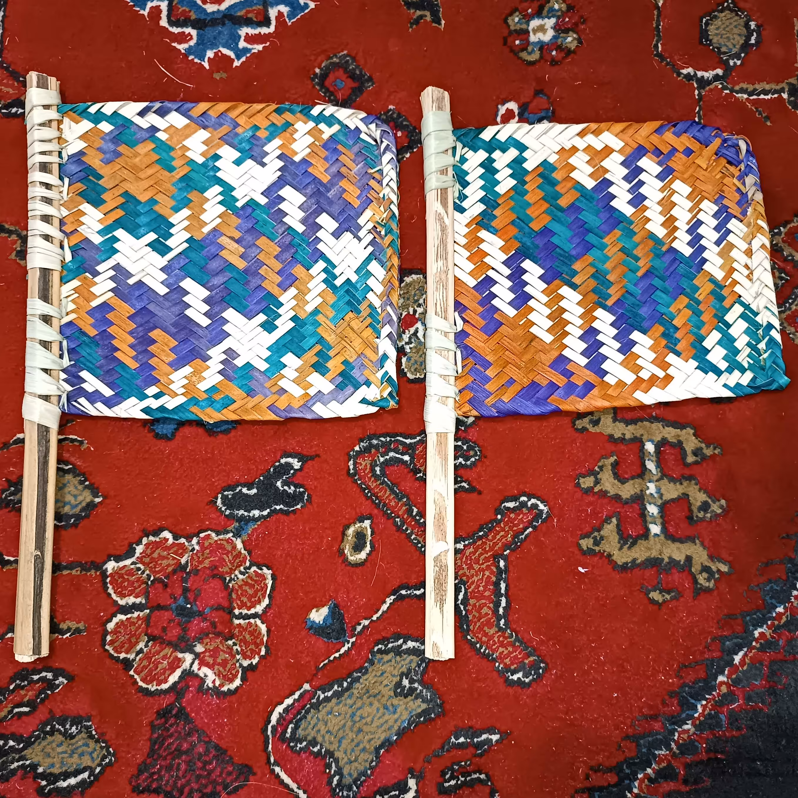 بادبزن حصیری سایز کوچک 3 عدد