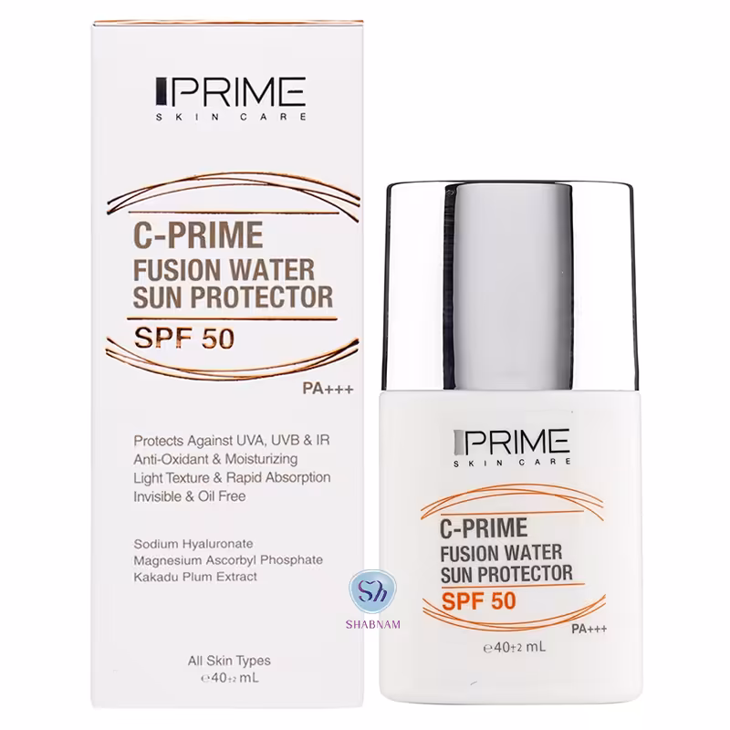خرید +قیمت فلوئید ضد آفتاب پرایم SPF 50 حاوی ویتامین ث 40 میل