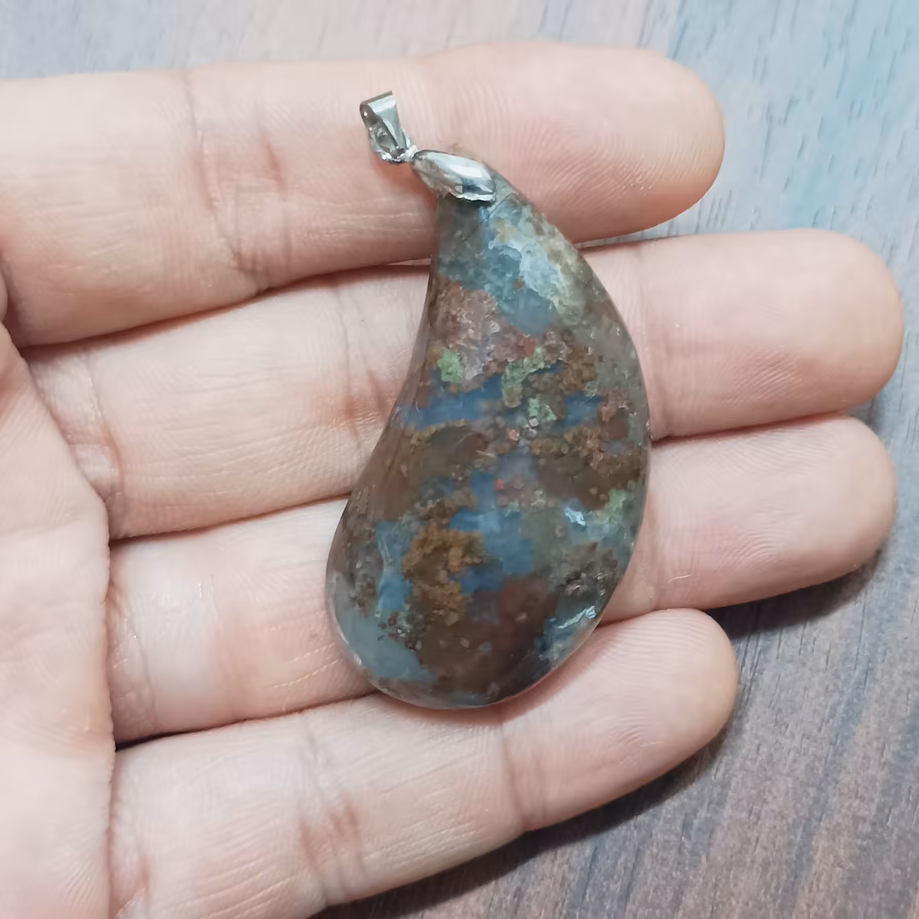 نگین گردنبند عقیق شجر پاییزی