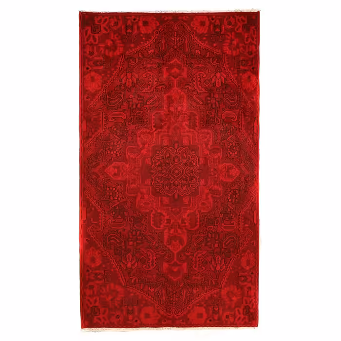 فرش دستبافت رنگ شده سه ونیم متری مدل وینتج کد 4101120