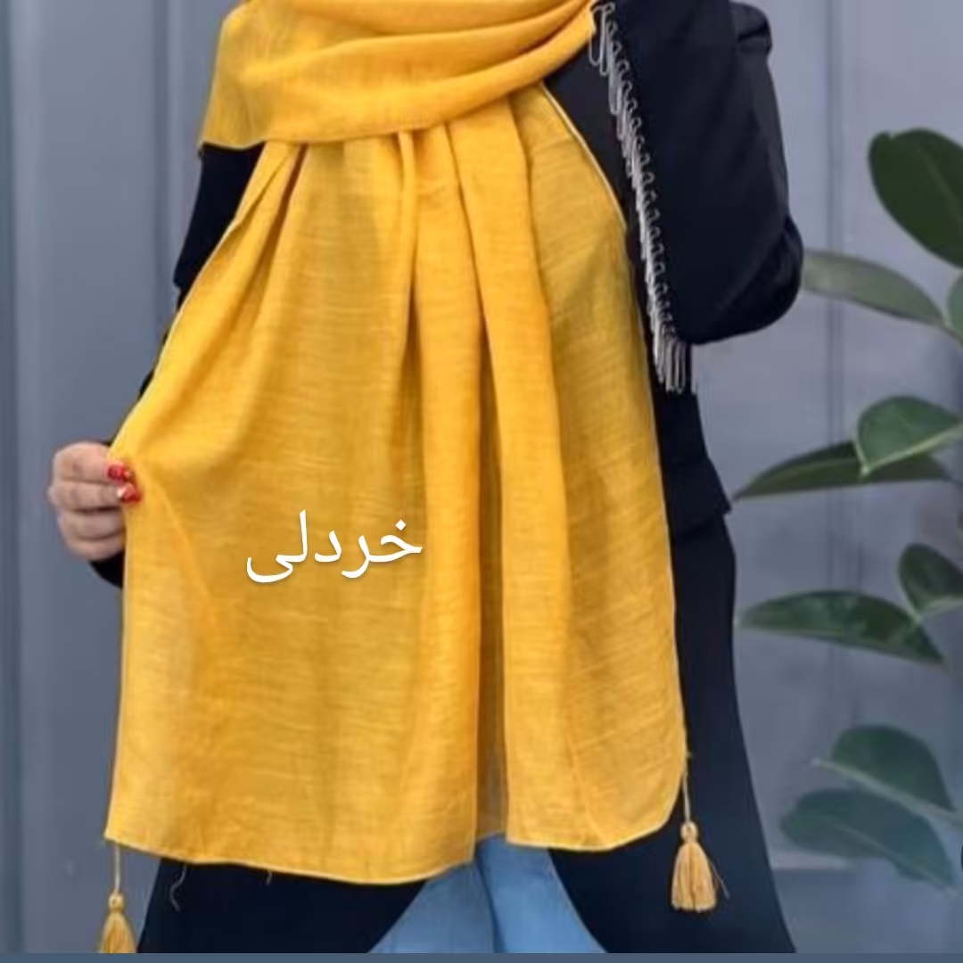 شال نخی ساده منگوله دار ( نخ خارجی درجه یک )