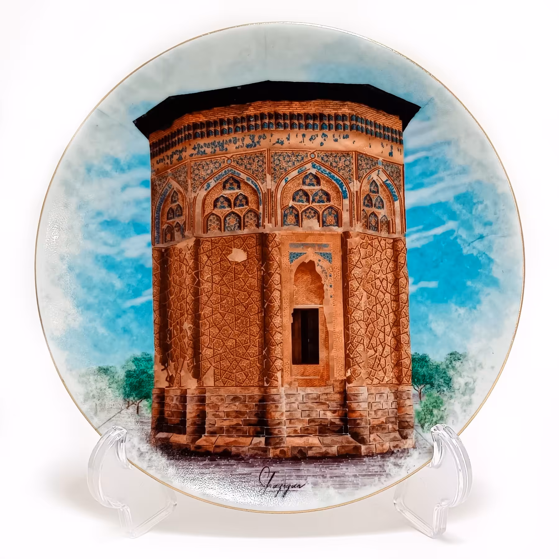 دیوارکوب گنبد سرخ مراغه سایز 27 صنایع دستی کادویی دکوری