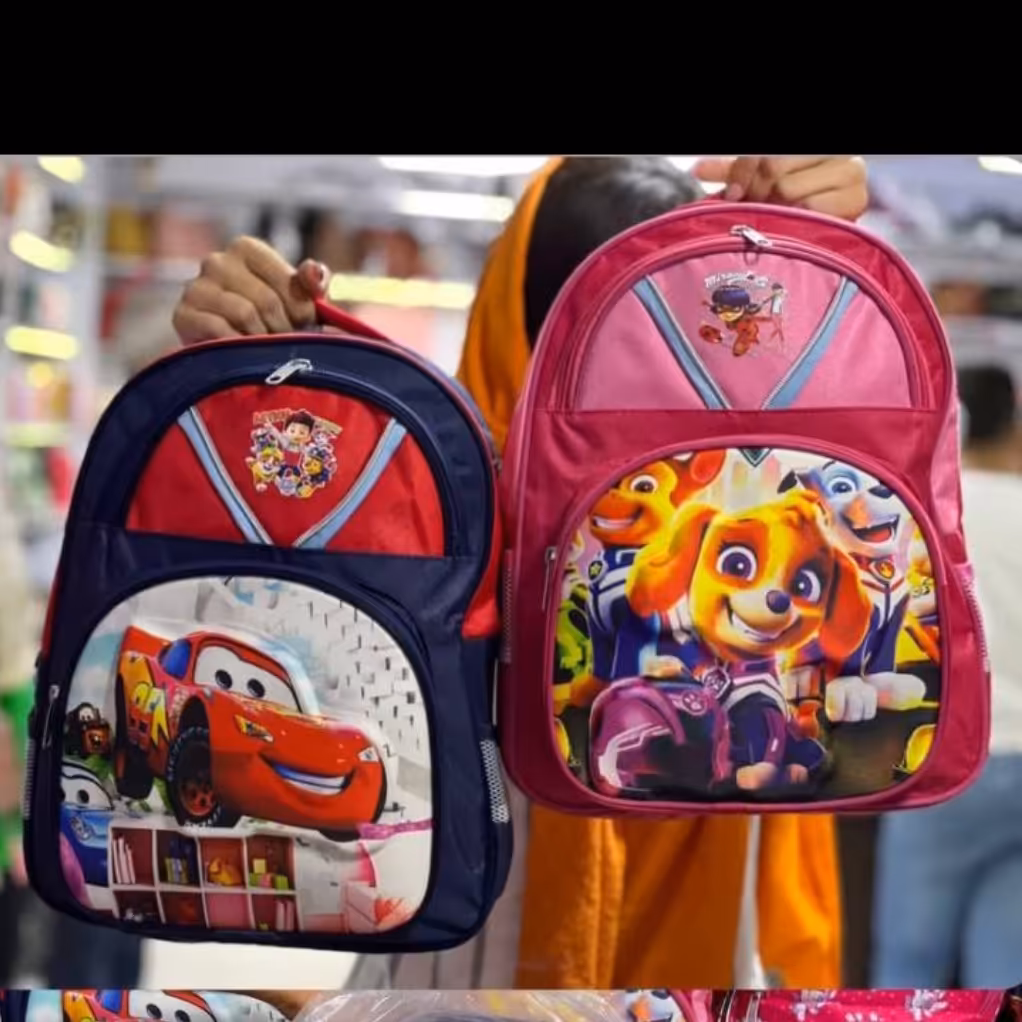 کوله پشتی مدرسه  با ارسال رایگان سه زیپ پشت ضربه گیر جنس ریپس داخل استر