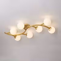 لوستر حبابی سقفی طلایی مات