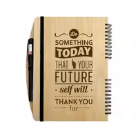 دفتر چوبی خودکاردار  بنی دکو مدل 10  - مناسب تبلیغات و هدیه با طرح اختصاصی