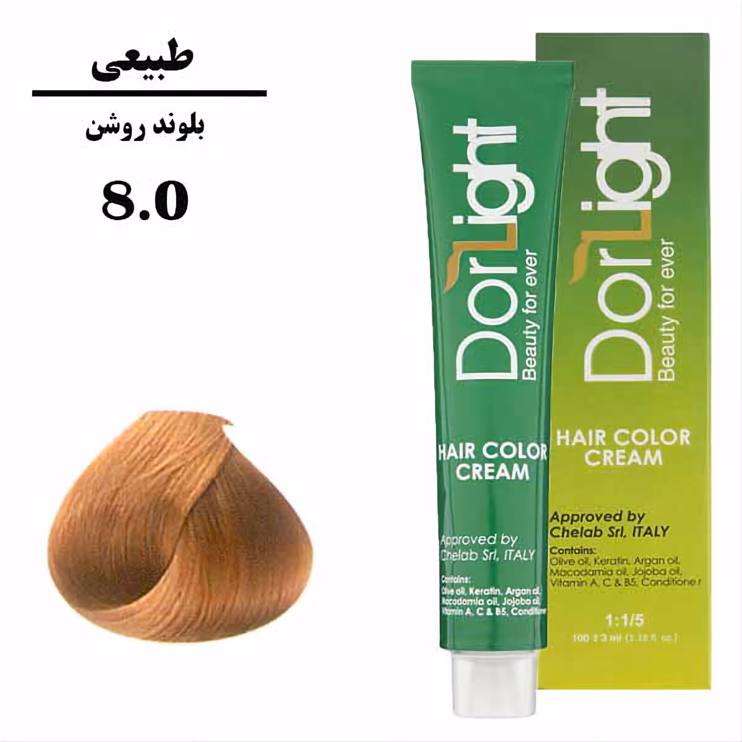 رنگ مو گیاهی دورلایت - 8.0 بلوند روشن