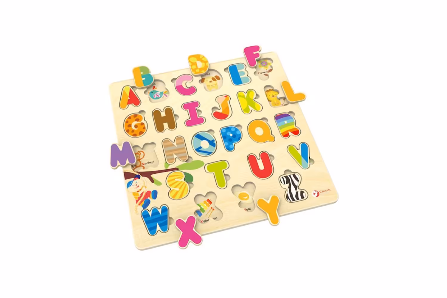 پازل الفبا چوبی Classic World مدل Alphabetic Puzzle 3581