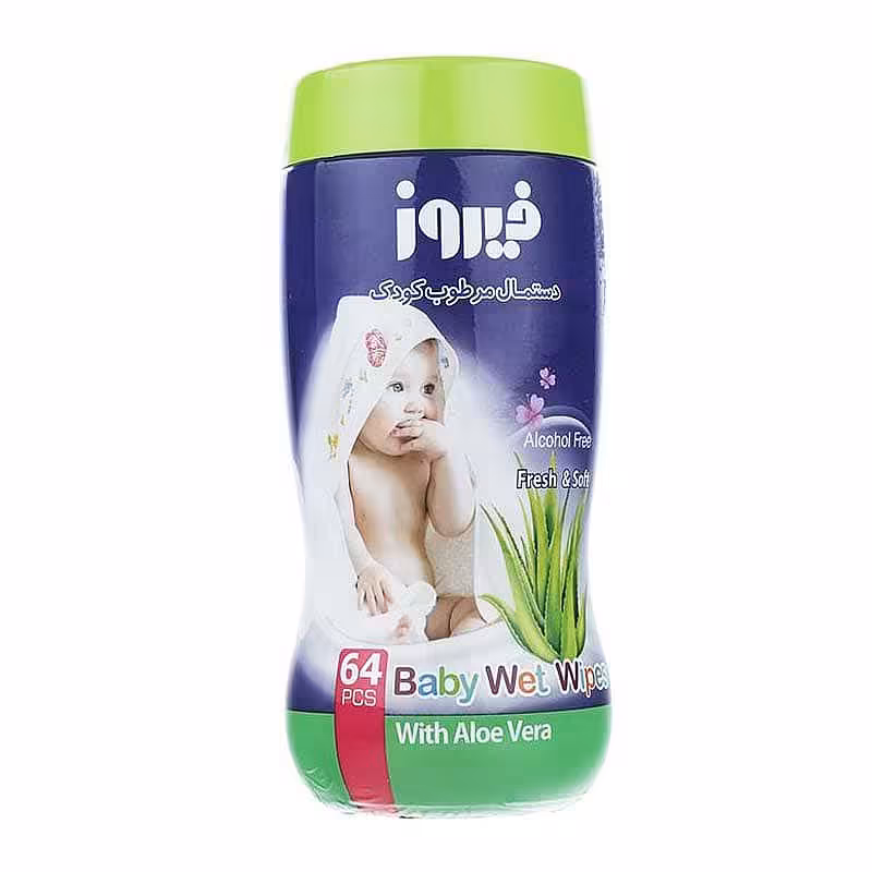 قیمت خرید اینترنتی دستمال مرطوب کودک آلوئه ورا فیروز firooz baby wipes | فارموکسین