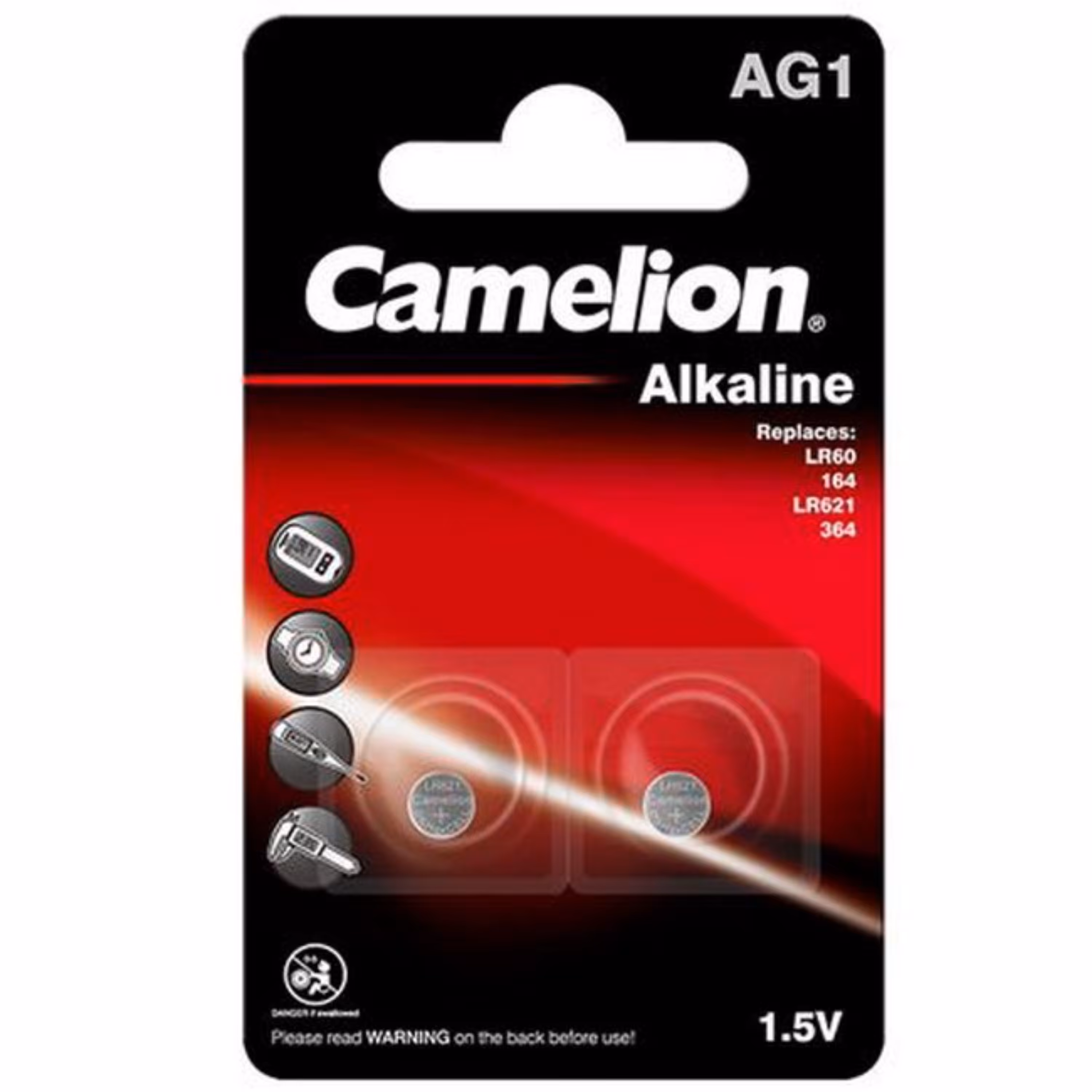 باتری سکه ای AG1-LR621 برند کملیون بسته 2 عددی