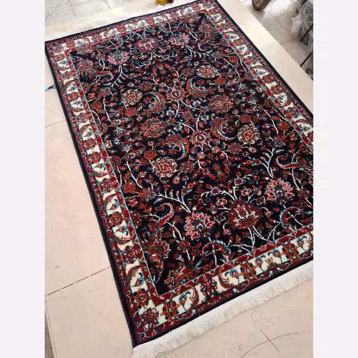 گلیم فرش پرزدار،گبه ماشینی کاشان طرح افشان 6متری(هزینه ارسال باخریداروپس کرایه میباشد)