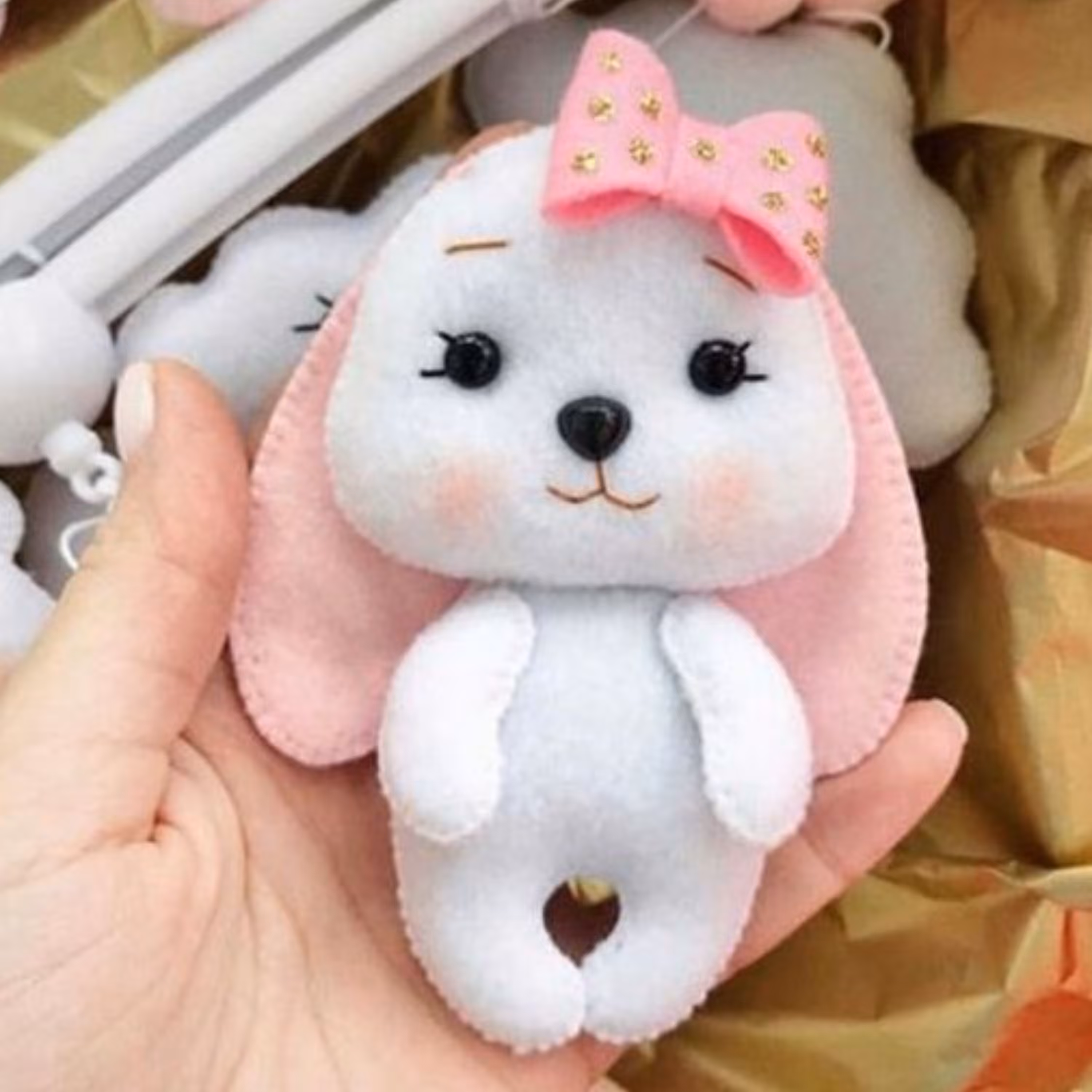 عروسک نمدی خرگوش بامزه