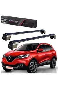 جعبه بار سقفی مشکی RENAULT KADJAR 2015 2022 TRX2 حامل قفل شده واسطه ساز سازگار با نوار سقف سیاه Thunder