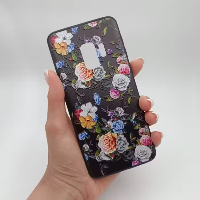 قاب گوشی Galaxy S9 سامسونگ طرح گل فانتزی کد 70339