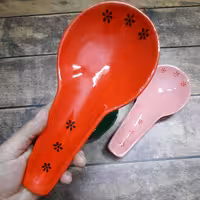 زیرقاشقی کنار گاز سفالی دارای لعاب و قابل شستشو