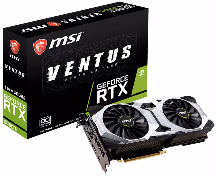 کارت گرافیک ام اس آی مدل GeForce RTX 2080 Ti VENTUS 11G OC  با حافظه 11 گیگابایت