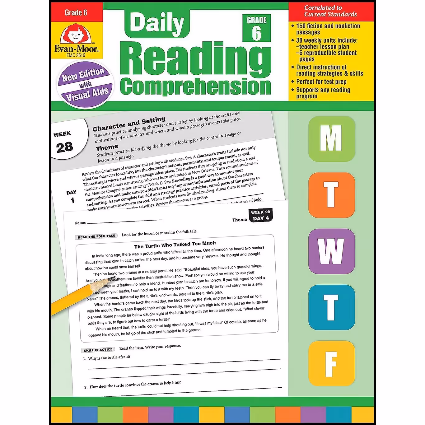 کتاب زبان اصلی EvanMoor Daily Reading Comprehension Grade Homeschooling Class