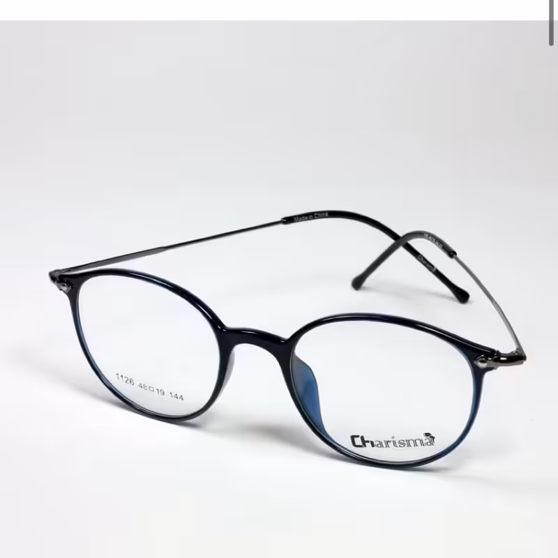 فریم عینک طبی کائوچو دسته فلزی سبک جدید 1126