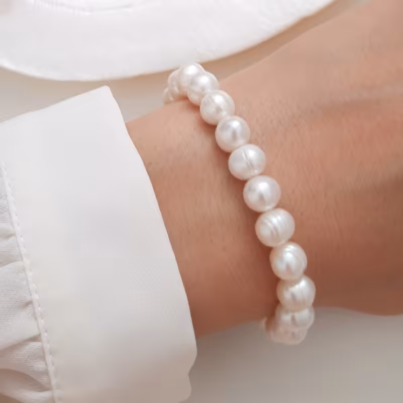 دستبند مروارید سفید
