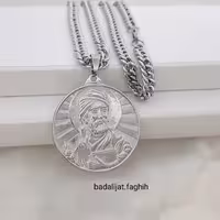 زنجیر و شمایل استیل بسیار با کیفیت ، دو رویه و توپر  و کاملا رنگ ثابت و 