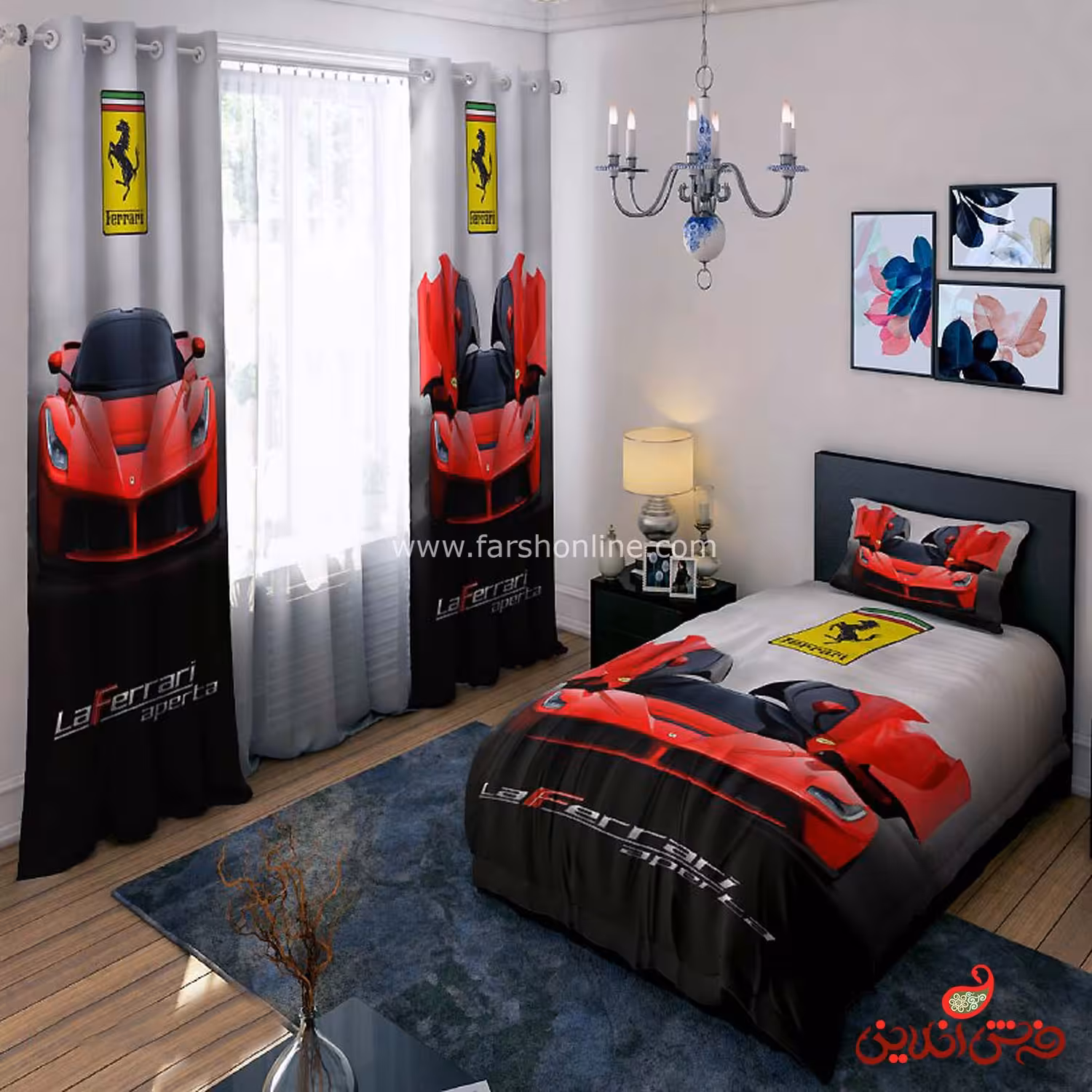روتختی طرح ماشین فراری(ferrari) کد 15605