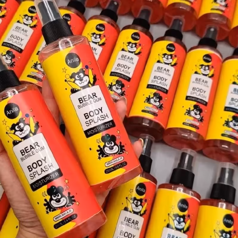 بادی اسپلش آدامس خرسی  رایحه نوستالژی آدامس خرسی  وزن 250ml شاین دار 