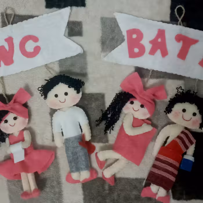 نشانگر حمام و دستشویی طرح زن و مرد