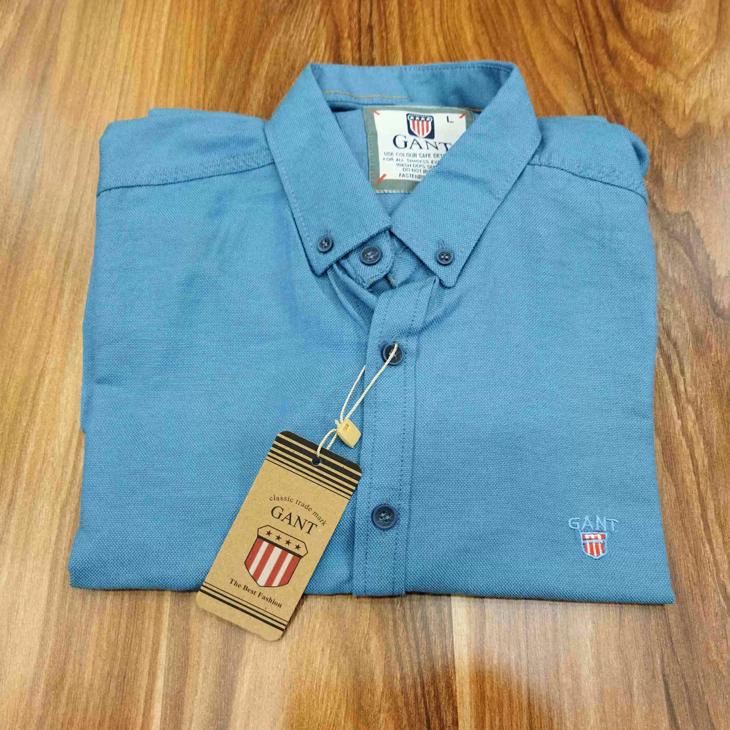 پیراهن جودون آستین بلند، صد در صد نخی، رنگ آبی (کد 7)