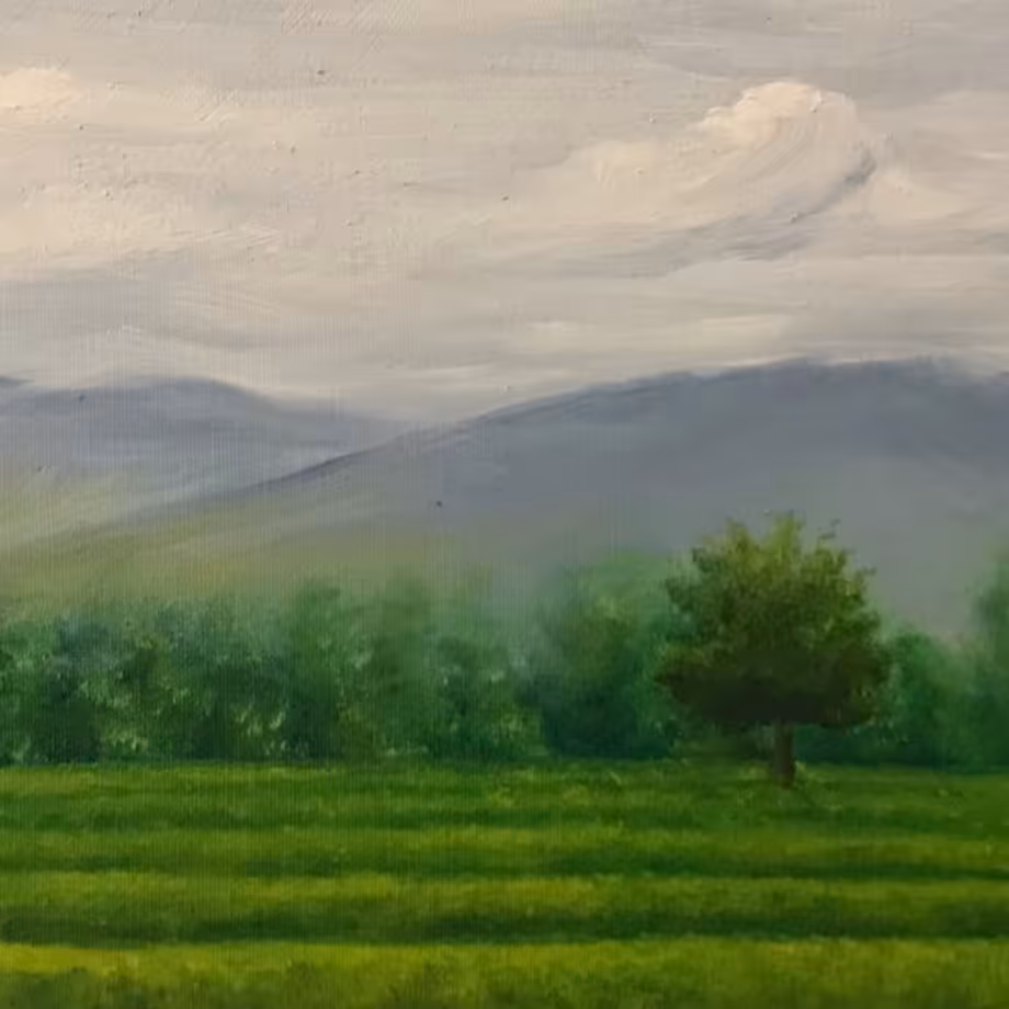 تابلو نقاشی رنگ روغن باغات فومن