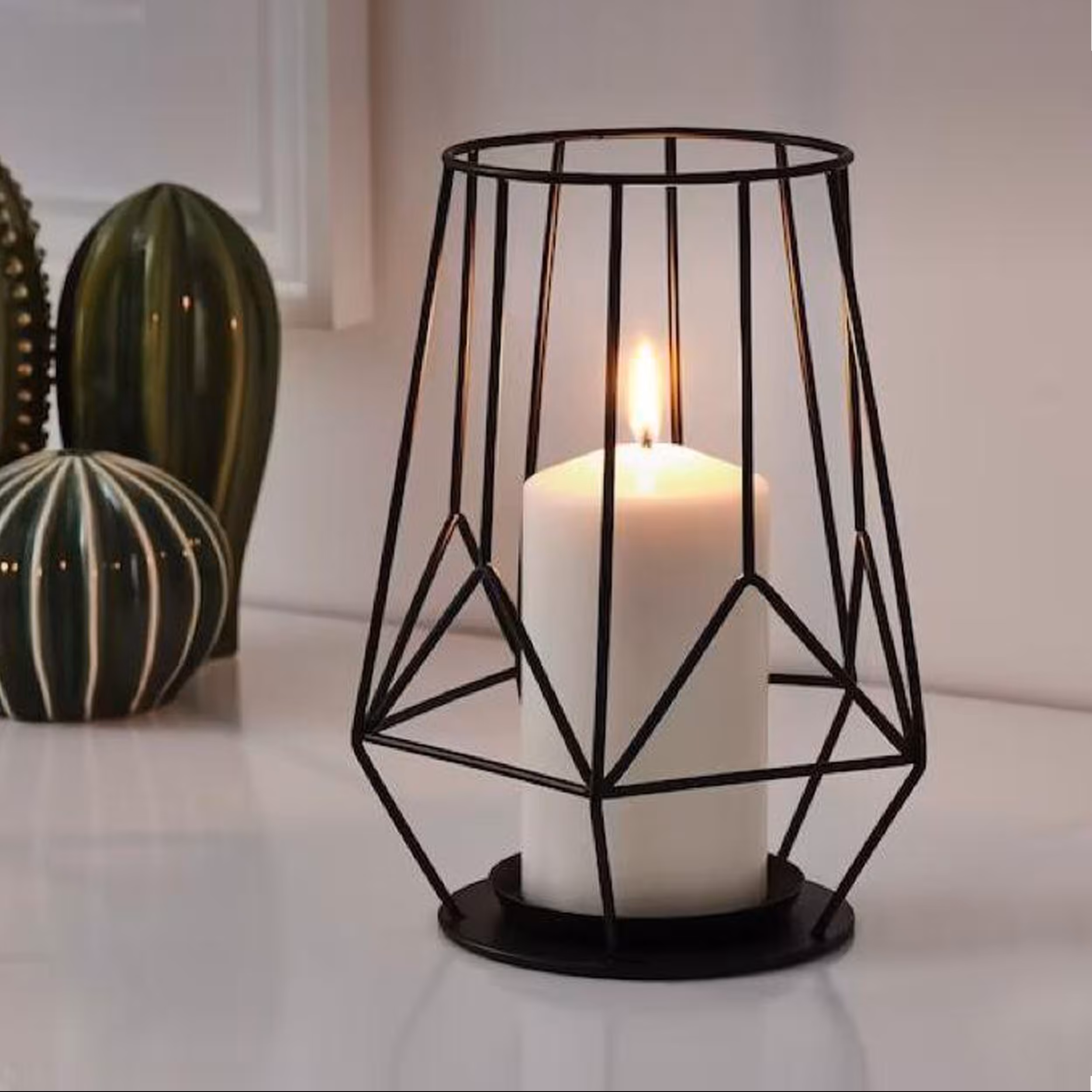 جا شمعی فلزی مدل نازنین