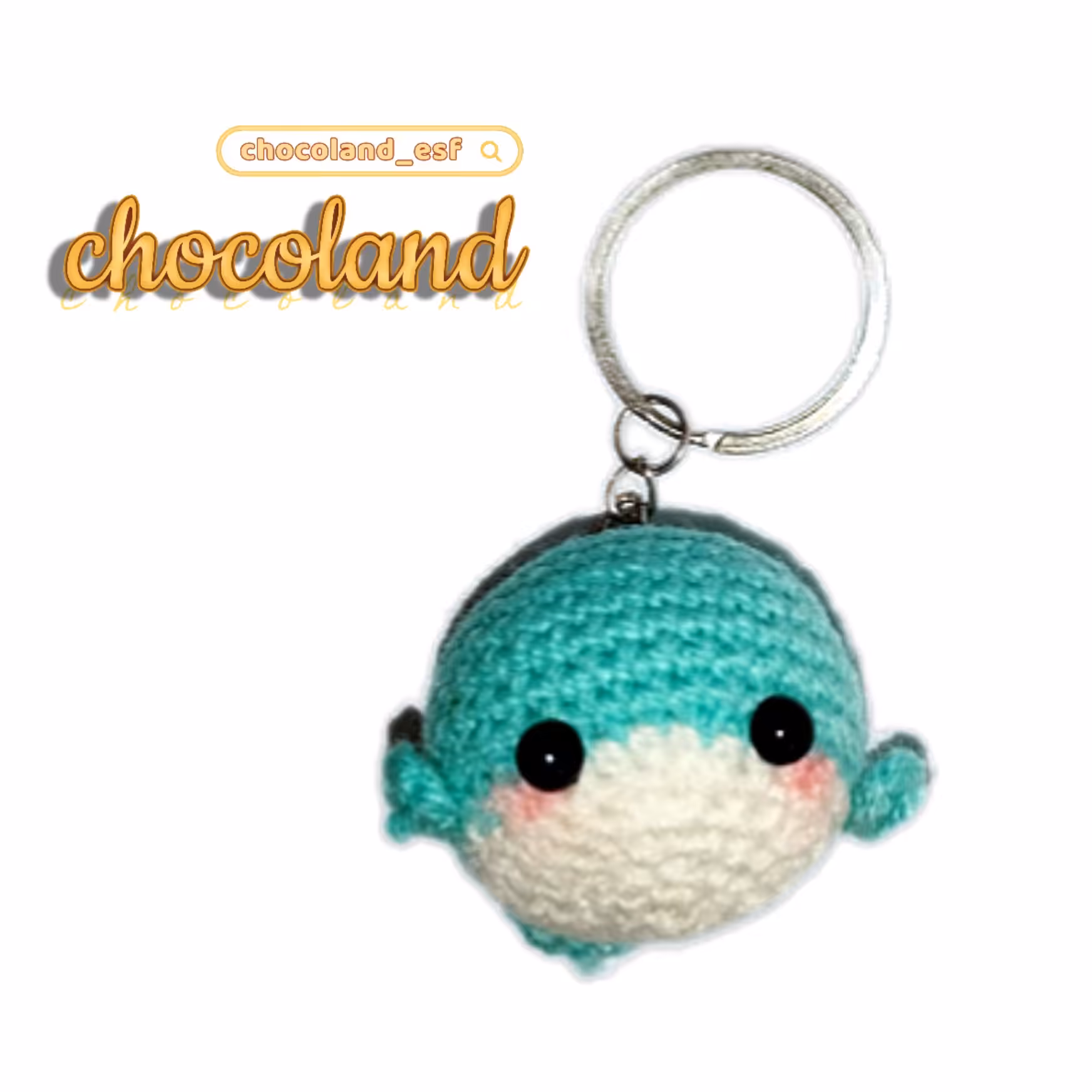 عروسک بافتنی سرکلیدی نهنگ کوچولو