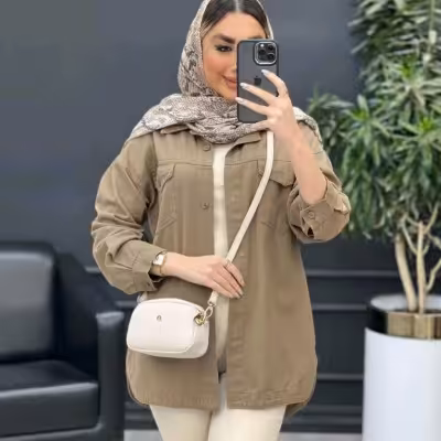 تونیک مانتویی کتان لنین شهناز.