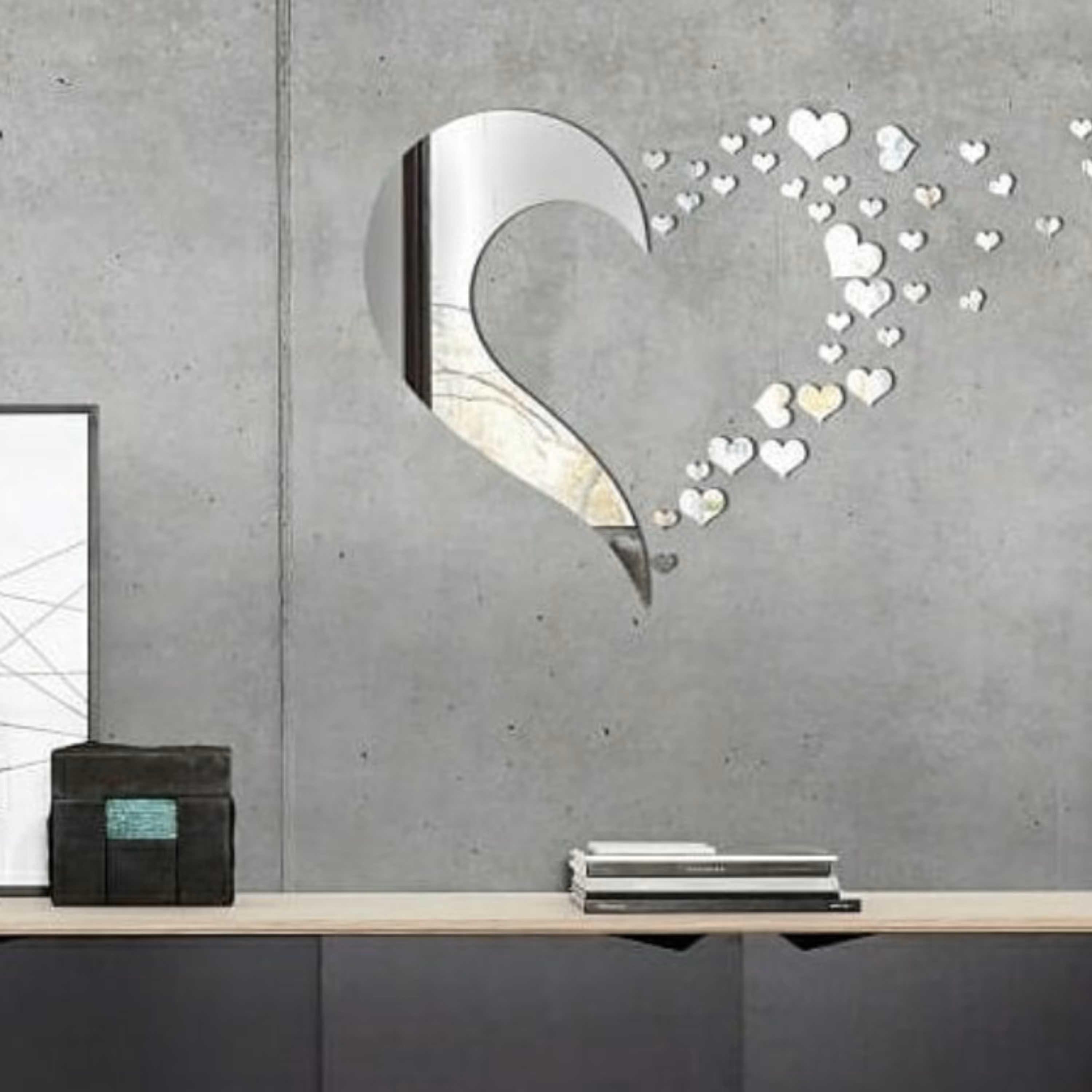 آینه طرح قلب