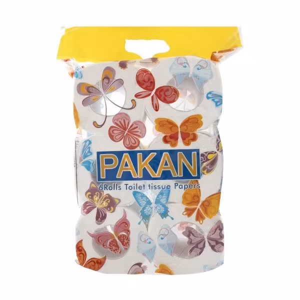 دستمال توالت پاکان مدل Flower بسته 6 عددی | فروشگاه اینترنتی تاتا کالا