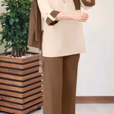 مانتو شلوار زنانه مدل ست مانتو شلوار