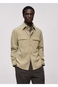 کت سبز مردانه ژاکت پیراهن مخملی CEP اورجینال MANGO Man