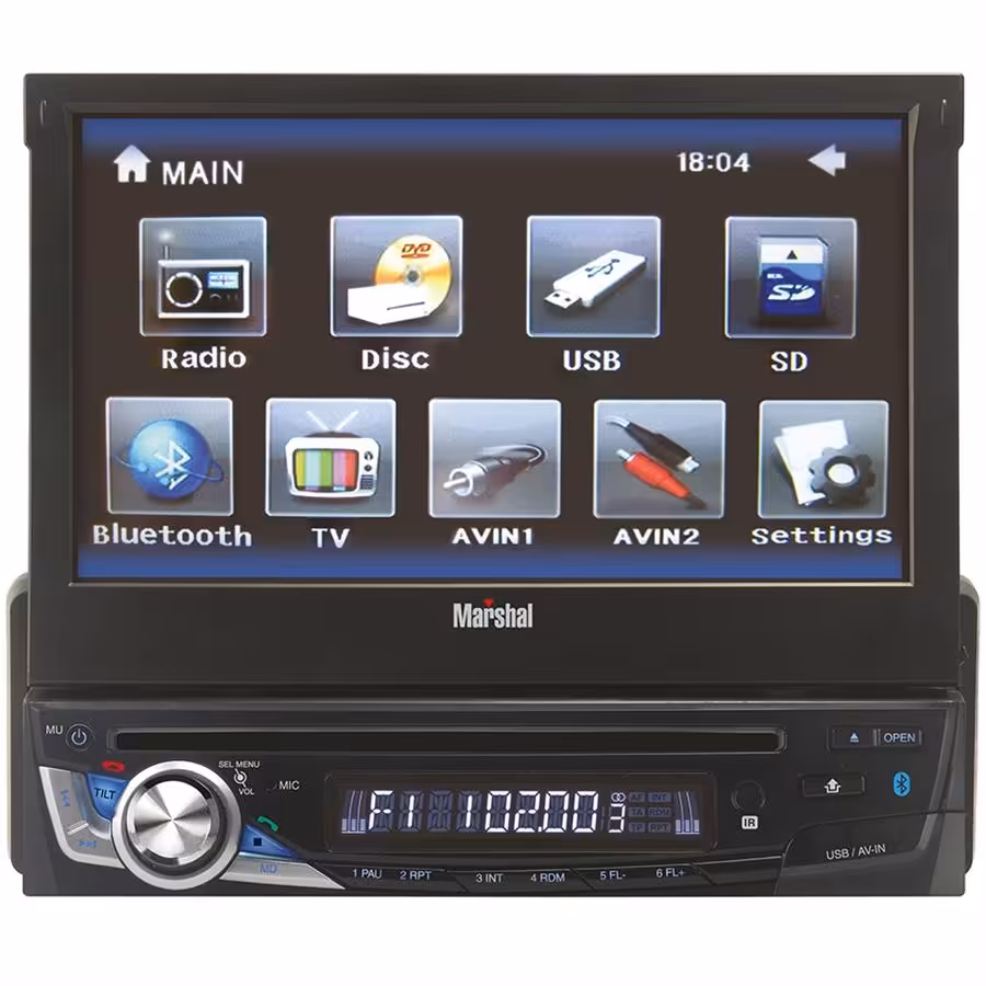 پخش کننده خودرو مارشال مدل ME-1812 دارای بلوتوث داخلی