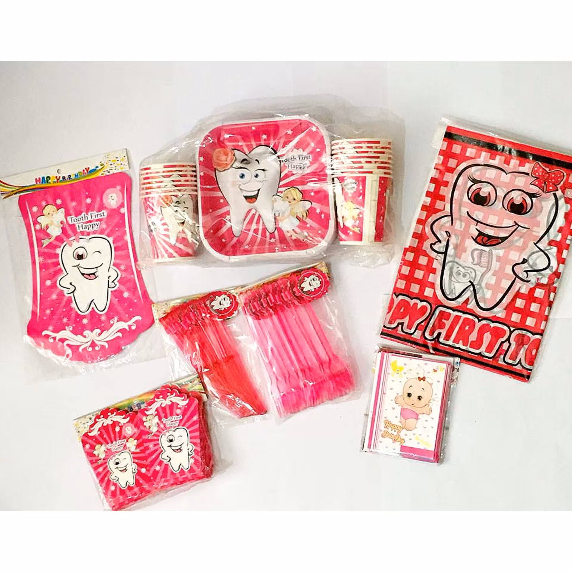 مجموعه 66 عددی تم دندونی صورتی