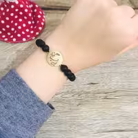 دستبند اونیکس پلاک استیل رنگ ثابت