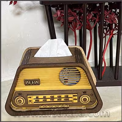 جا دستمال کاغذی طرح رادیو کلاسیک