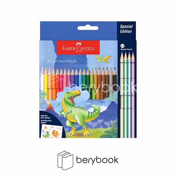 fabercastell / مداد رنگی 20 4 / طرح دایناسور / 115126