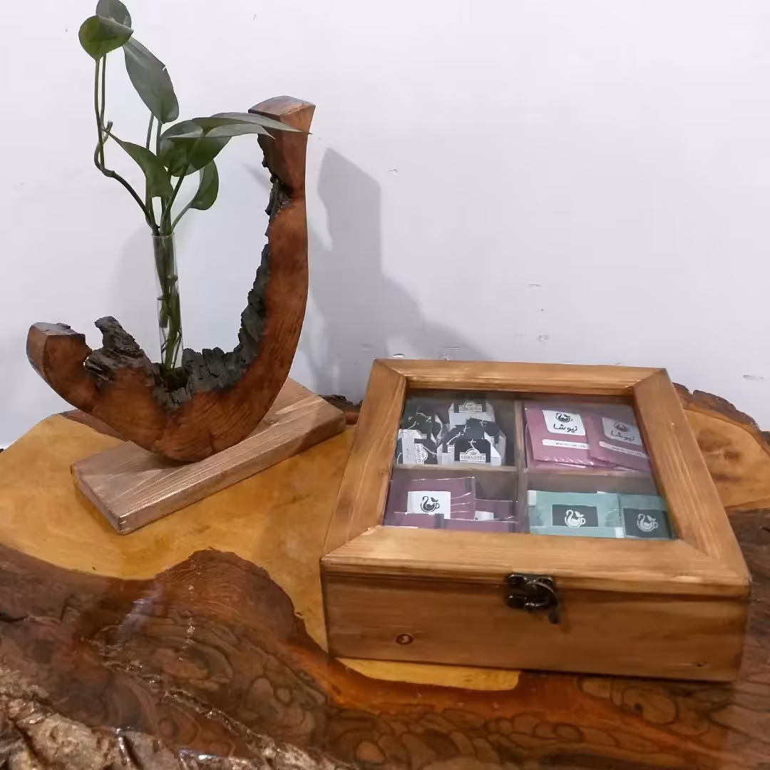 جعبه تی بک چوبی 