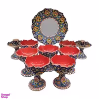 ست ظروف هفت سین میناکاری مدل ترنج مجموعه 10 عددی