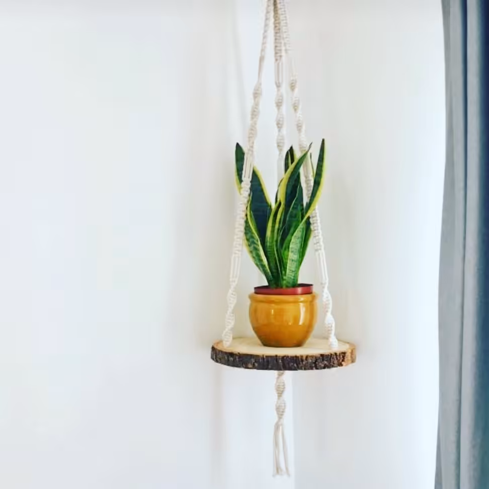 شلف مکرومه و چوب کد 01