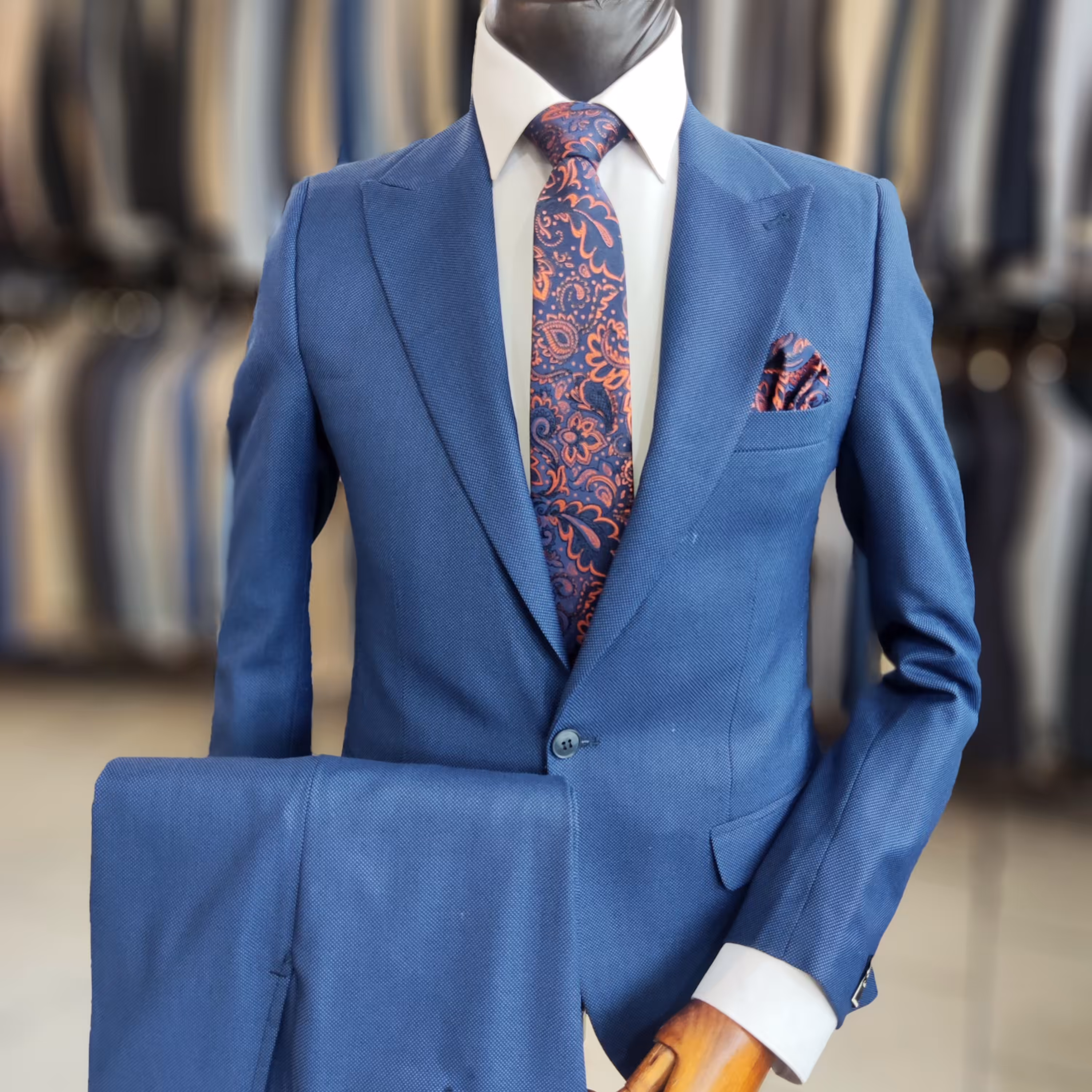 کت و شلوار سرمه ای جودون پارچه ترک